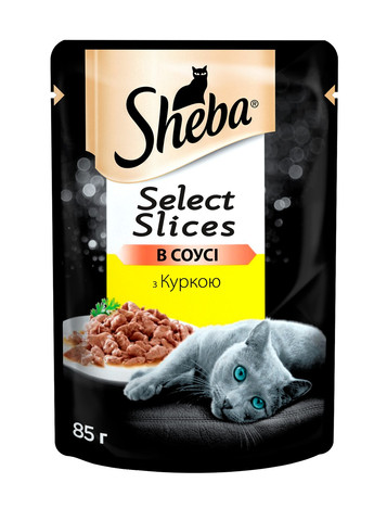 Влажный корм для кошек с курицей в соусе 85г Sheba . (259810422)