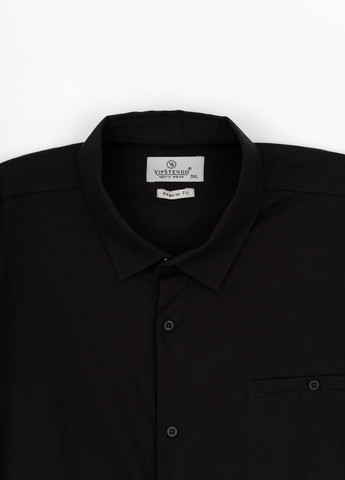 Черная повседневный рубашка однотонная Stendo