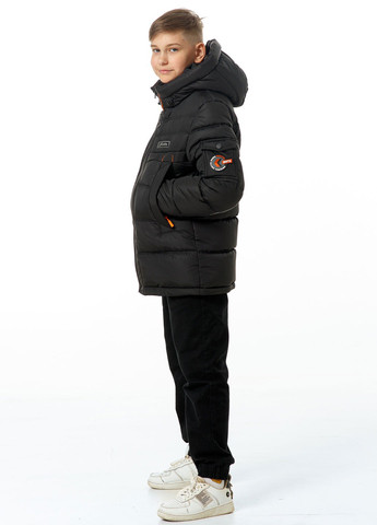 Черная зимняя куртка на экопухе Tiaren Garry