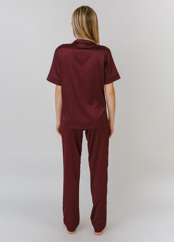 Бордова всесезон піжама жіноча сорочка + брюки Serenade