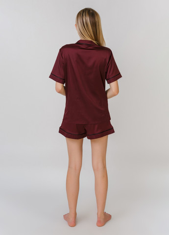 Бордова всесезон піжама жіноча сорочка + шорти Serenade