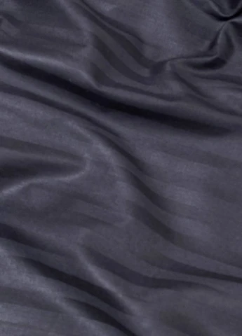 Комплект постільної білизни Satin Stripe Black чорний 100% бавовна 220х180 см No Brand (259942531)