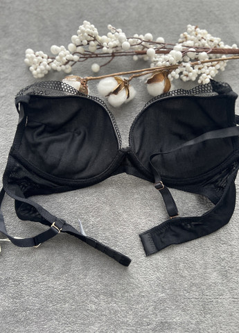 Чорний бюстгальтер роксолана 3d з масажним гелевим потрійним пуш ап 3см 80c 85c 90с чорний No Brand