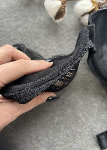 Чорний бюстгальтер роксолана 3d з масажним гелевим потрійним пуш ап 3см 80c 85c 90с чорний No Brand