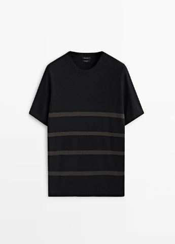Чорна футболка Massimo Dutti