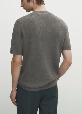 Хакі (оливкова) футболка Massimo Dutti
