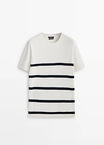 Молочна футболка Massimo Dutti