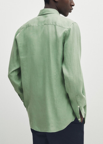 Мятная классическая рубашка Massimo Dutti