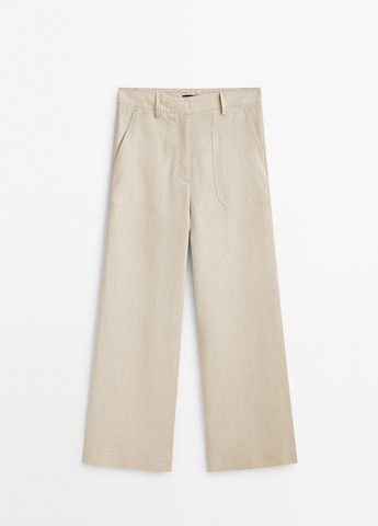 Песочные повседневный демисезонные брюки Massimo Dutti