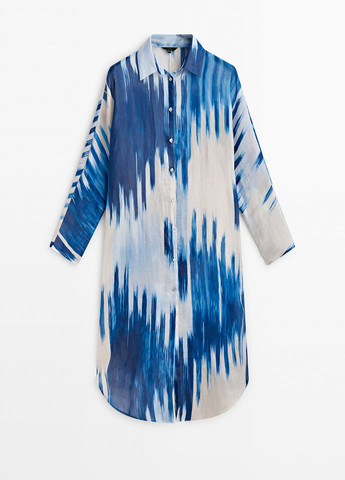 Комбінована повсякденний сукня Massimo Dutti з абстрактним візерунком