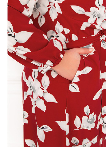 Красное кэжуал сукня Minova с цветочным принтом