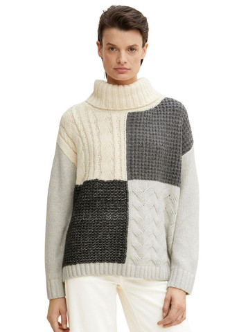 Комбинированный демисезонный свитер Tom Tailor