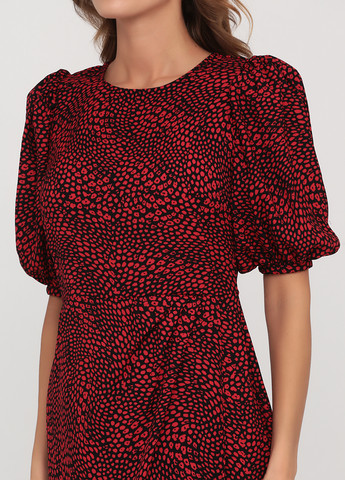 Червона кежуал сукня Banana Republic з абстрактним візерунком