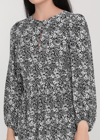 Черное кэжуал платье Banana Republic с цветочным принтом