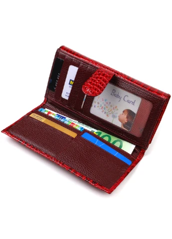 Женский кожаный кошелек 10х19х1,5 см Canpellini (259923695)