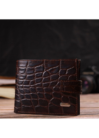 Мужской кожаный кошелек 12,2х9,5х2 см Canpellini (259923704)