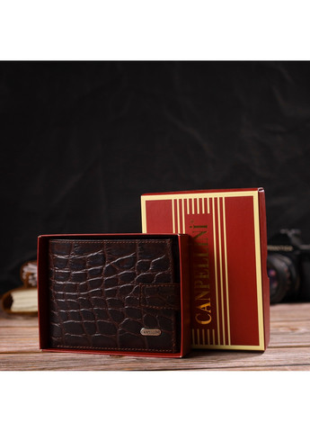 Мужской кожаный кошелек 12,2х9,5х2 см Canpellini (259923704)
