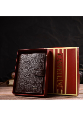 Мужской кожаный кошелек 10х13х1,5 см Canpellini (259923756)