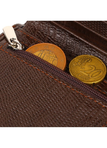 Мужской кожаный кошелек 10х11,5х1 см Canpellini (259924007)