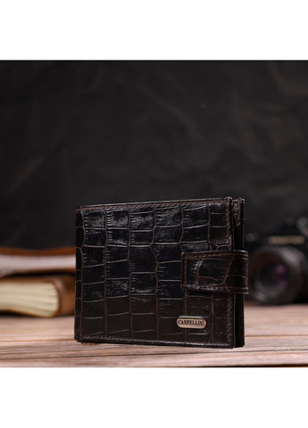 Чоловічий шкіряний гаманець 11х8,3х1 см Canpellini (259923795)