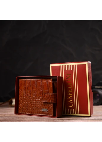 Чоловічий шкіряний гаманець 11,7х9,2х2 см Canpellini (259924032)