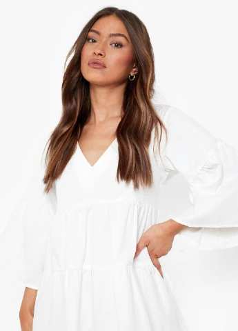 Белое платье Boohoo