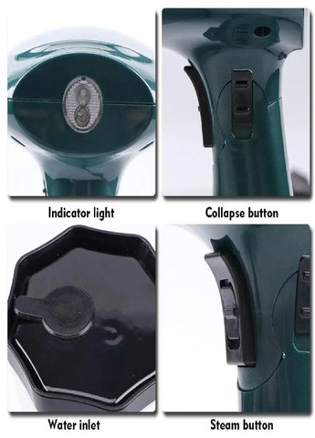 Відпарювач ручний для дому та одягу HAEGER HG-1277 зелений VTech (259939708)
