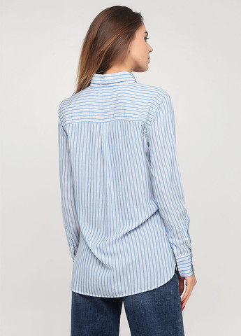 Голубой кэжуал рубашка в полоску Banana Republic