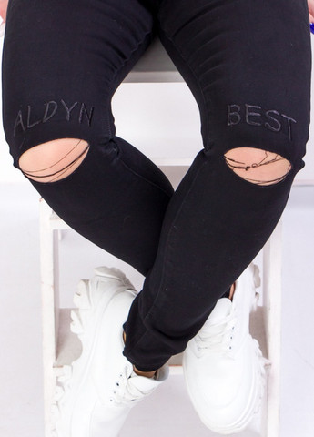 Джинси жіночі (демісезон) Чорний (2527-v0) No Brand - (259926138)