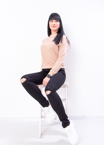 Джинси жіночі (демісезон) Чорний (2527-v0) No Brand - (259926138)