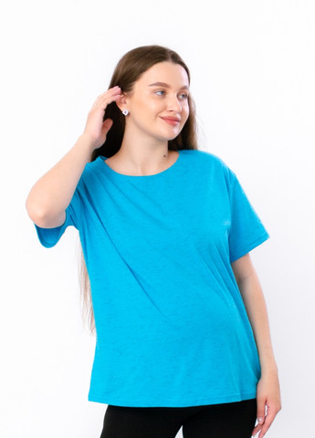 Бирюзовая летняя футболка для вагітних та годуючих мам бірюзовий носи своє (8355-070-v3) с коротким рукавом Носи своє