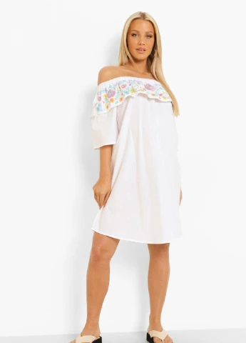 Білий сукня Boohoo