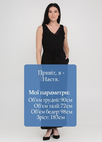 Комбінезон Banana Republic однотонний чорний кежуал