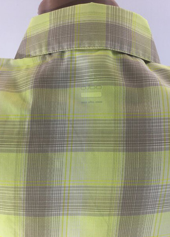 Желтая кэжуал рубашка в клетку Odlo без рукава