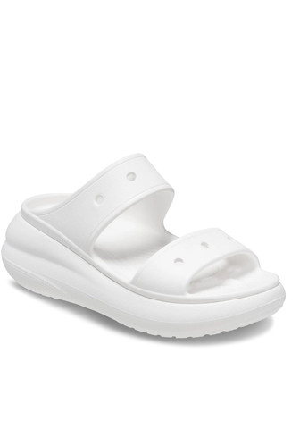 Белые сандалии на высокой платформе Crocs на высоком каблуке
