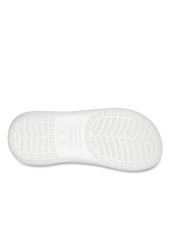 Белые сандалии на высокой платформе Crocs на высоком каблуке