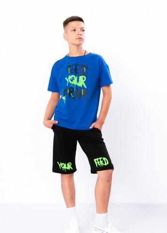 Синий летний комплект для хлопчика (футболка+бриджі) синій носи своє (6356-057-33-v2) с шортами Носи своє