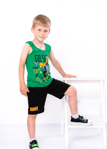 Зеленый летний комплект для хлопчика (борцовка+шорти) зелений носи своє (6109-001-33-1-v3) с шортами Носи своє