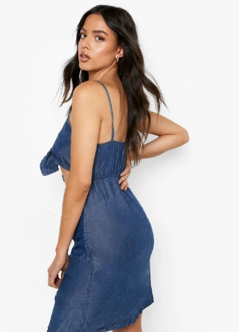 Синее платье Boohoo