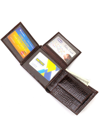 Шкіряний гаманець чоловічий 12х9, 6х2 см Canpellini (259961734)