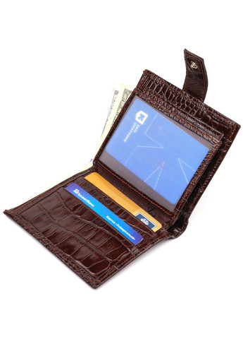 Шкіряний гаманець чоловічий 9,7х11х1 см Canpellini (259961891)