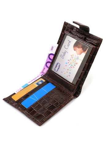 Кожаный кошелек мужской 12,2х9,5х2 см Canpellini (259961911)