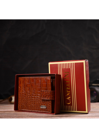 Шкіряний гаманець чоловічий 11,7 х9, 2х2 см Canpellini (259961723)