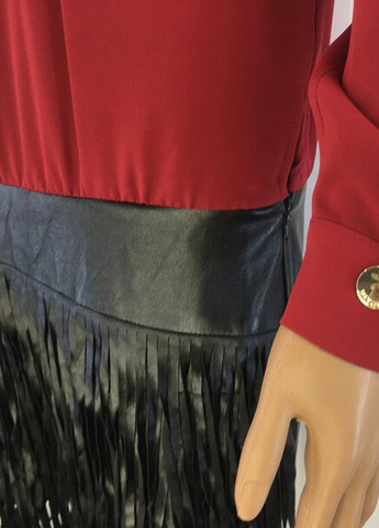 Бордовое коктейльное платье Mangano однотонное