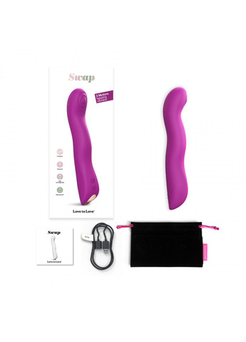 Вібратор SWAP - SWEET ORCHID з пульсівною перлиною для точки G, 3 мотора, гнеться Love To Love (259968521)
