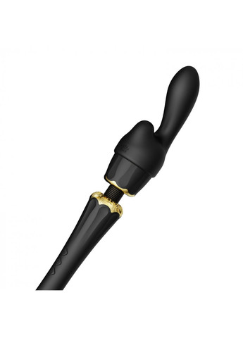 Вибромассажер с насадками — Kyro Wand Obsidian Black Zalo (259968852)