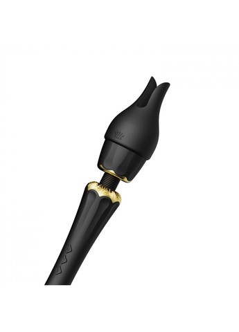 Вибромассажер с насадками — Kyro Wand Obsidian Black Zalo (259968852)