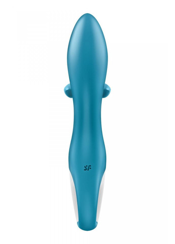 Вібратор кролик із потрійним відростком Embrace me Turquoise, 2 мотори, діаметр 3,6 см Satisfyer (259968660)