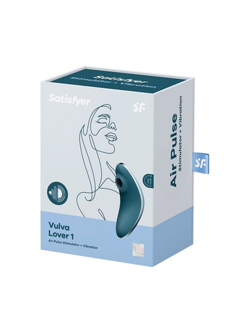 Вакуумний вібратор Vulva Lover 1 Blue Satisfyer (259968637)