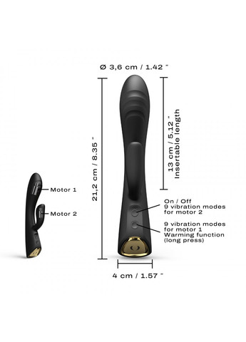 Вібратор-кролик FLEXI RABBIT BLACK Dorcel (259968561)